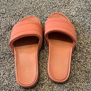 CALIA by Carrie Underwood Terracotta Slide Sandals